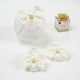 White Turban Cap & Socks Set